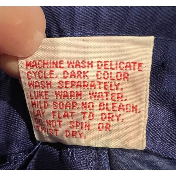 Gitano 1980’s Vintage Bright Blue High Waisted Pants Size 18 - Picture 8 of 8